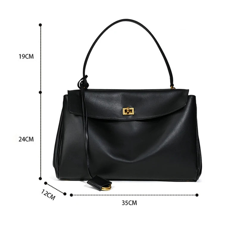 2024 Luxury Brand Rodeo Woman Bags Autumn Winter Genuine Leather Women Totes Fashion Gold Buckle Women Shoulder HandBags