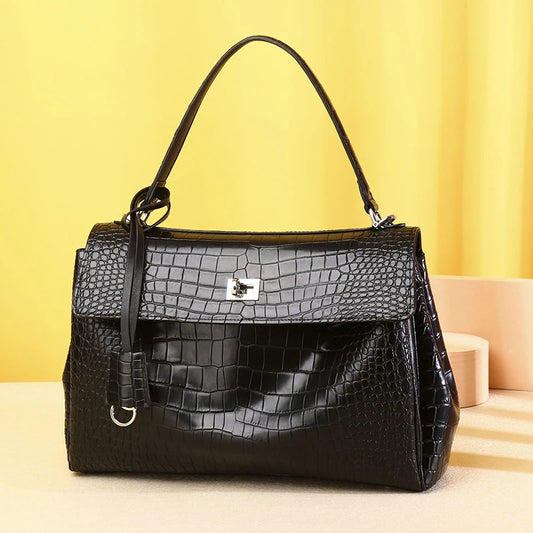 New Shoulder Women's Bags fashion luxury Genuine Leather handbags High-Quality Real Cowhide Bags