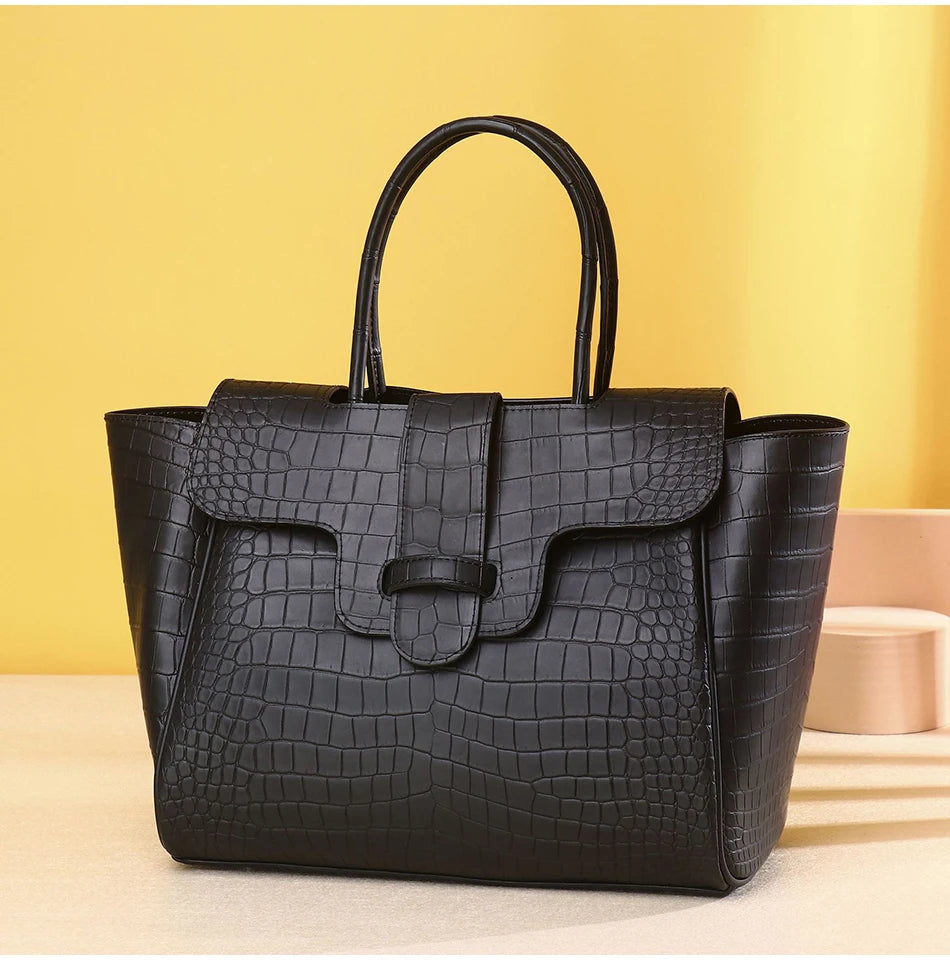 High quality Genuine leather Bags for women Luxury bag Women's handbag Crocodile patterned real cowhide bag fashion women bag