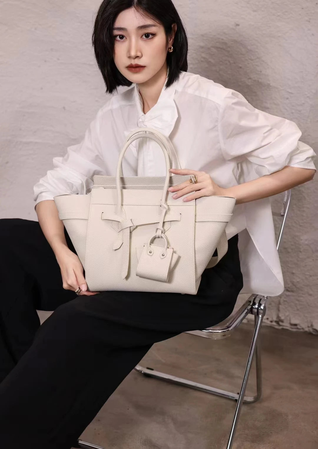 Luxury High Quality Cowhide Handbags For Women Fashion Large Capacity Solid Genuine Leather Tote Bag Versatile Simple Trendy Bag