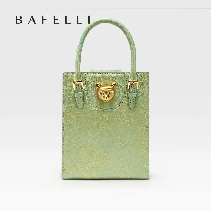 BAFELLI 2024 NEW WOMEN'S HANDBAG CAT LUXURY BRAND DESIGNER ORIGINAL STYLE TRENDING SHOULDER CASUAL BAGS MINI TOTE CROSSBODY