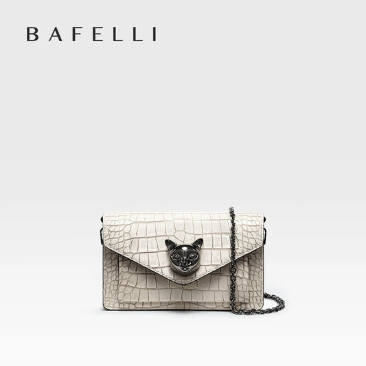 BAFELLI 2024 NEW WOMEN'S BAG FASHION TREND CLUTCH CAT CORSSBODY HANDBAGS LUXURY BRAND DESIGNER SHORTY CHAIN BUY SEPARATELY