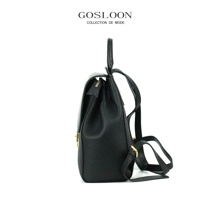 GOSLOON-Luxury Brand Handbags Women's High Quality New Travel Casual Retro Ladies Backpack Handbags Leather Bags GOSLOON-H40