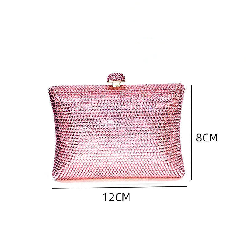 SMALL Classical Bridal wedding party purses women evening party luxury diamonds full crystal clutches elegant purses