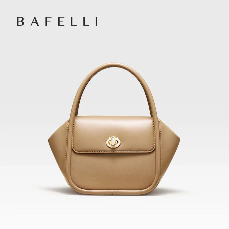 BAFELLI NEW 2024 WOMEN'S HANDBAG WINTER WOOL FASHION BENTO EVENING LEATHER ORIGINAL STYLE LUXURY BRAND PURSE SHOULDER CASUAL