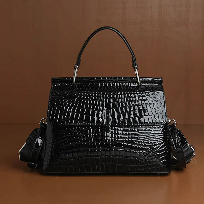 Crocodile Pattern Genuine leather Women's Bag 2024 New Versatile Crossbody Bag Shoulder Bag luxury Handbag Fashion Bag