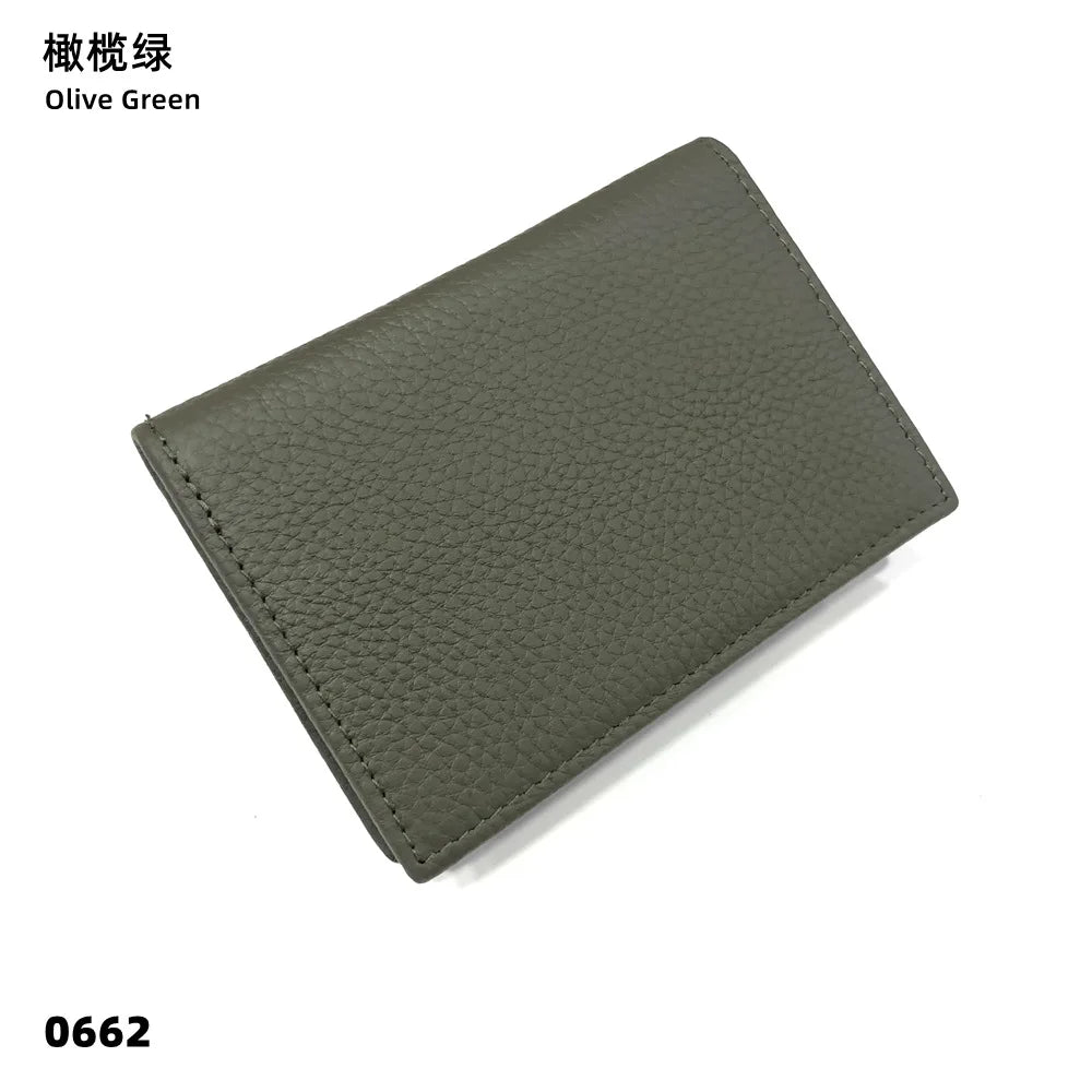 Genuine Leather Business Card Holder Luxury Engrave Letters Logo Cowhide Card Case Japan Personalize Mini Wallet For Men Women