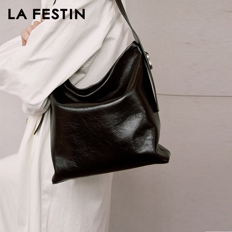 LA FESTIN Original 2024 New Large Capacity Bags Crossbody Shoulder Bag Handbag Women Luxury Designer Bags Leather Bag Big Size