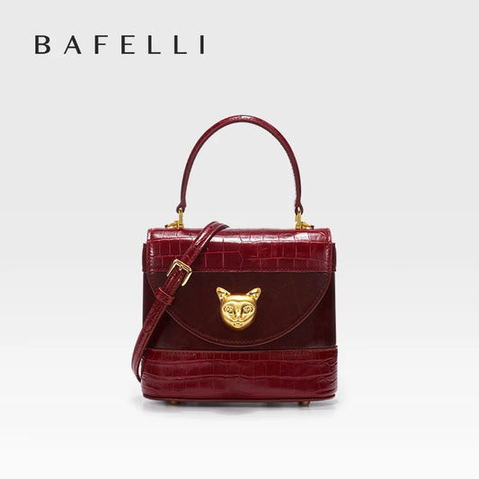 BAFELLI HANDBAG 2024 WOMEN'S NEW LEATHER PURSE EVENING DESIGNER BUCKET CAT LUXURY BRAND FASHION BUSINESS CASUAL BAGS