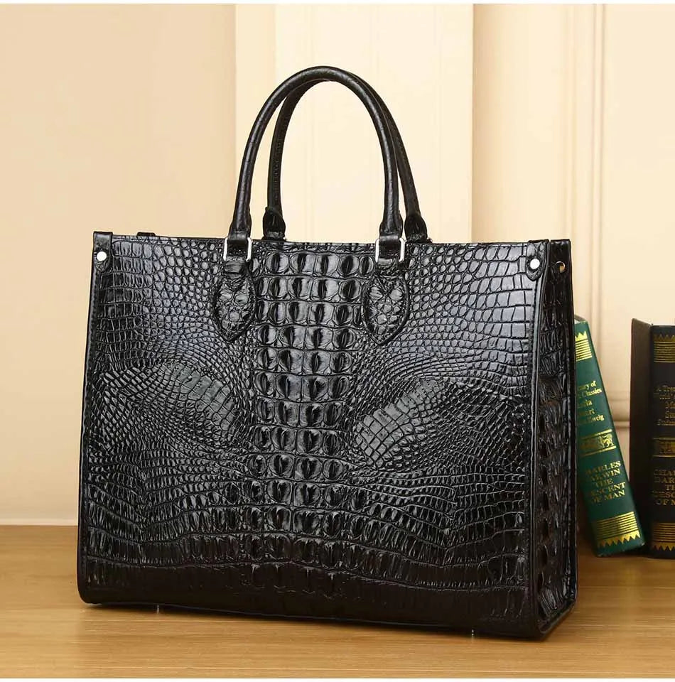 Luxury handbag real cowhide Crocodile pattern fashion Handbag women's leather women bags designer handbags quality Women's bag