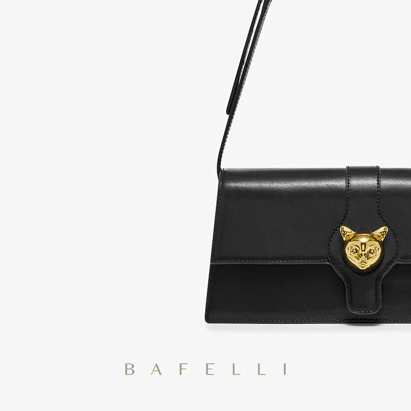 BAFELLI 2023 NEW WOMEN'S LUXURY BAGS NAMELESS CAT SERIES BRAND FASHION HANDBAG LEATHER CLUTCH STYLISH EVENING CASUAL PURSE