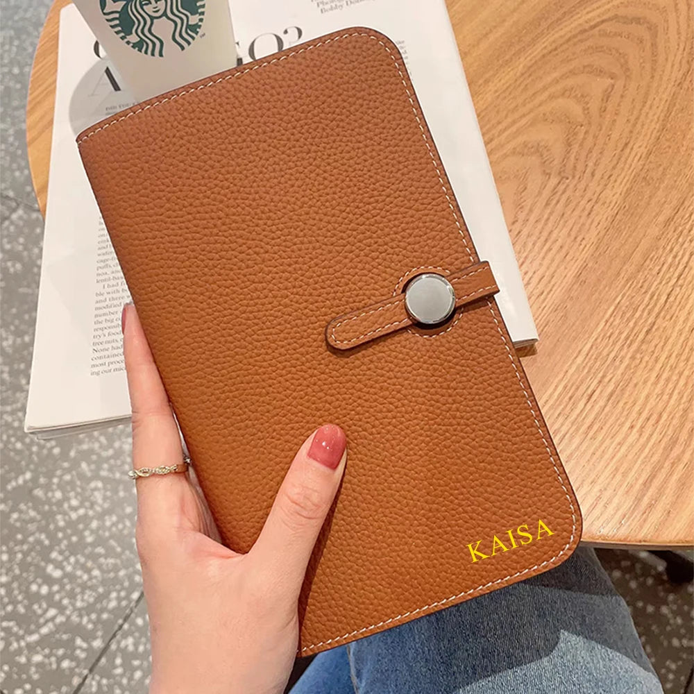 Luxury Design Woman Card Wallet 100% Genuine Leather Lady Card Holder Custom Letters Fashion Coin Purse Personalize Phone Wallet