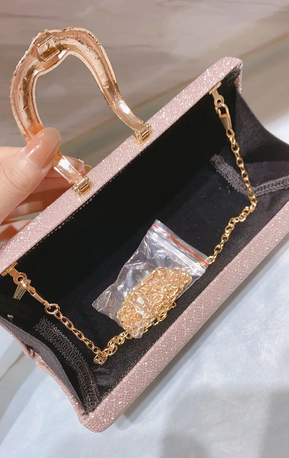 YYW Evening Bags For Women Fashion Gold Luxury Clutches And Purse Chain Shoulder Bags Handbags Banquet Glitter Clutch Sac A Main