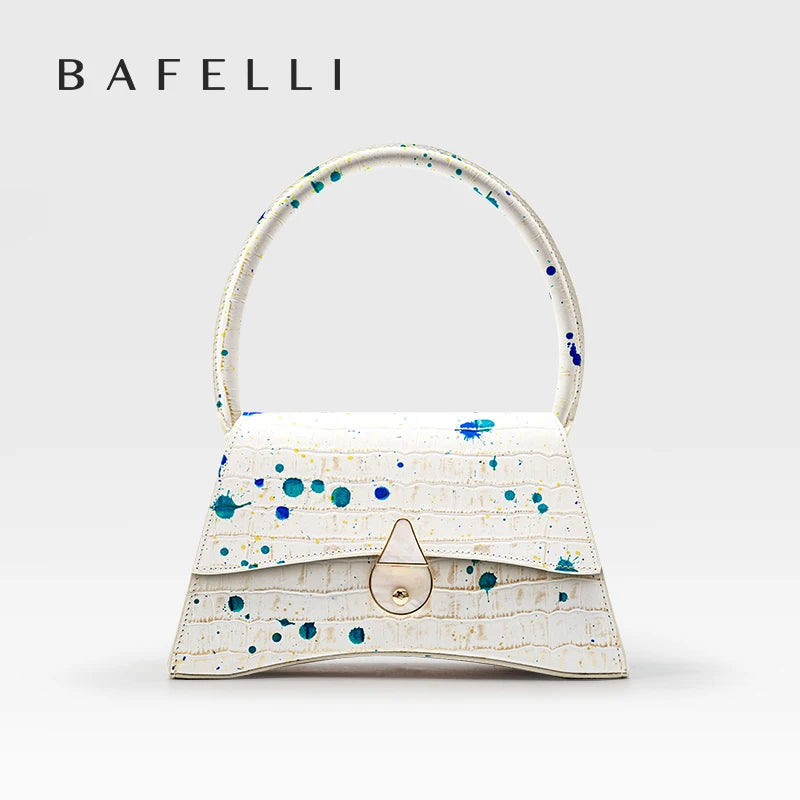 BAFELLI 2024 NEW WOMEN'S HANDBAG K GOLD LUXURY BRAND FASHION PURSE ORIGINAL STYLE DESIGNER BAGS FEMALE EVENING DRESS SHOULDER