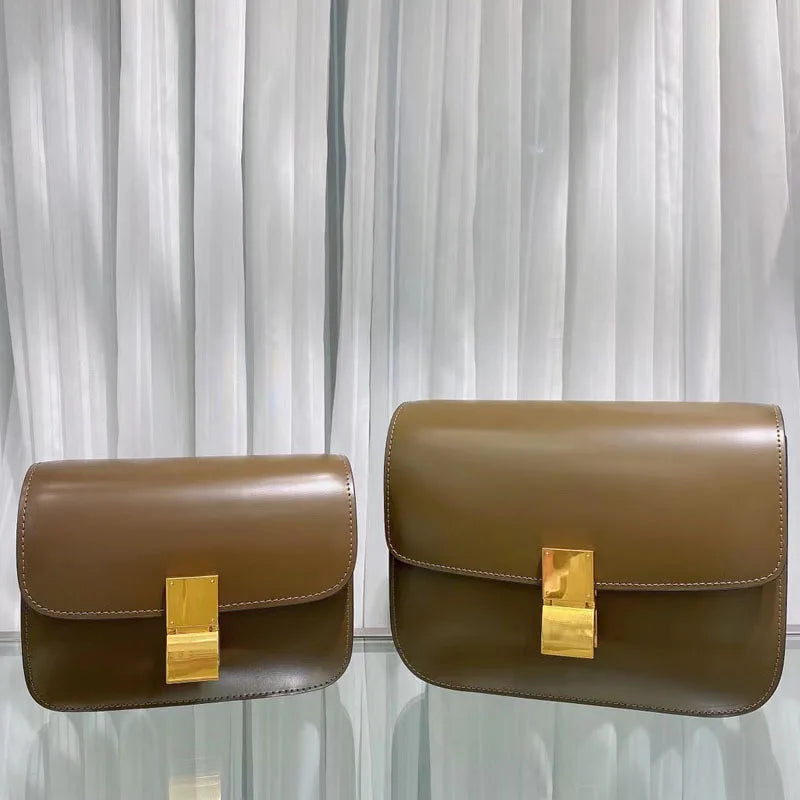 2024 Brand Design Fashion Genuine Leather Tofu Buns Bags Luxury High Quality Single Shoulder Messenger Women's Bag