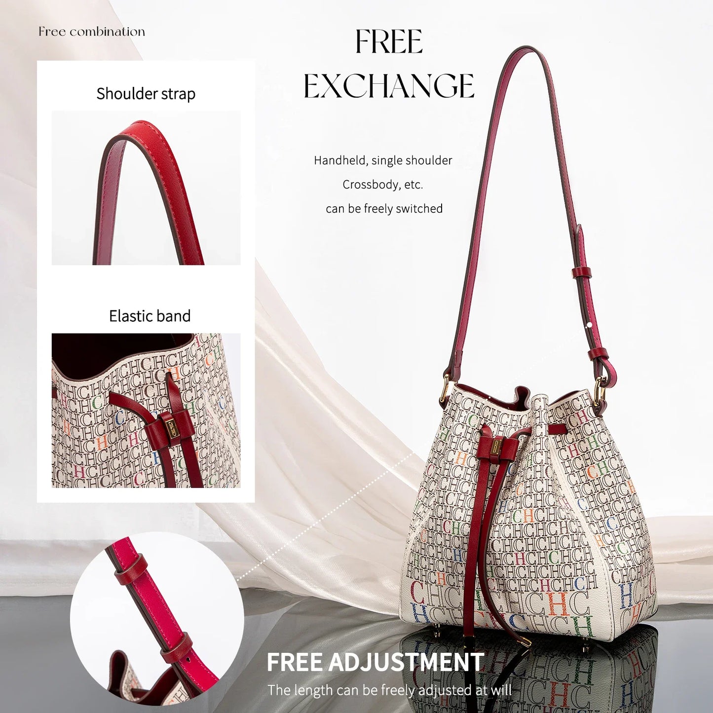 Luxury Brand Classic Women's Handbag Bucket Bag Fashion Printed Shoulder Women Designer Wallet Classic