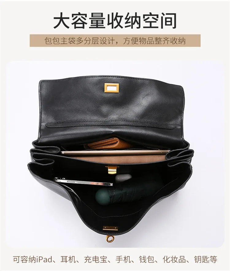 New Genuine Leather Shoulder Bags for Women Rodeo Handbag Luxury Brand Totes Bag Designer Large Capacity Casual Commuter Bag