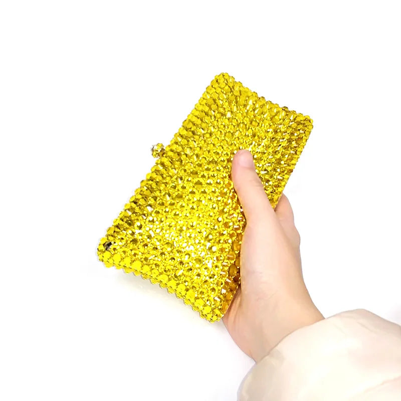 SMALL Classical Bridal wedding party purses women evening party luxury diamonds full crystal clutches elegant purses