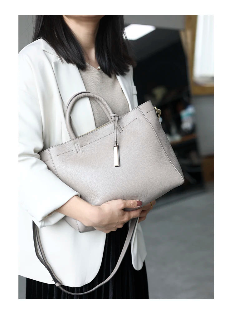 Luxury Women Handbag 100% Real Cow Leather Temperament Single Shoulder Messenger Bag Stuitable For Commuting