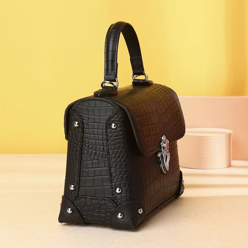 Luxury Crocodile Pattern Handbag for Women Real cowhide Bag bags for women luxury women handbags ladies fashion totebag