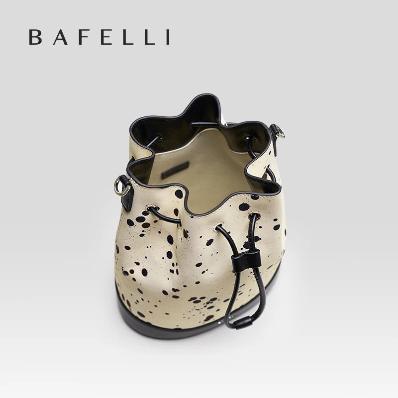 BAFELLI 2023 WOMEN'S NEW HANDBAG LUXURY BRAND SPRING SUMER DESIGNER STYLE STRING LEATHER BUCKET BAGS ORIGINAL TREND PURSE