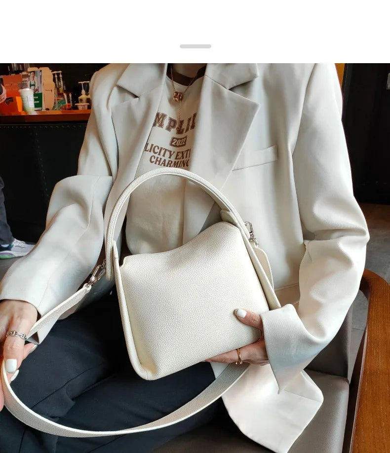 Elegant 100% Natural Togo Cowhide Leather Tote Wide Straps Female Shoulder Bag Grey Black Doctor Bag Luxury Girl Handbag