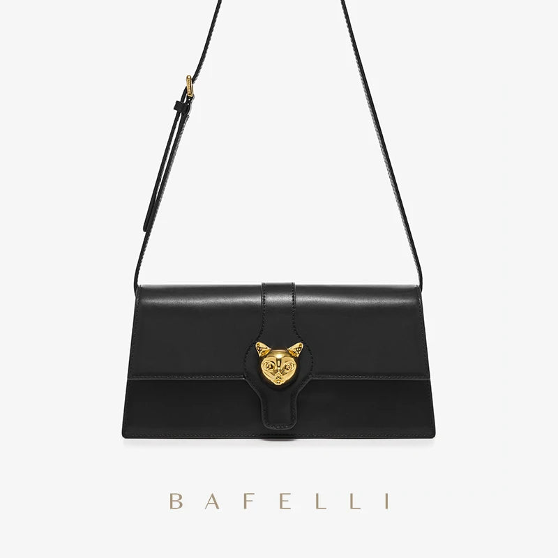 BAFELLI 2023 NEW WOMEN'S LUXURY BAGS NAMELESS CAT SERIES BRAND FASHION HANDBAG LEATHER CLUTCH STYLISH EVENING CASUAL PURSE