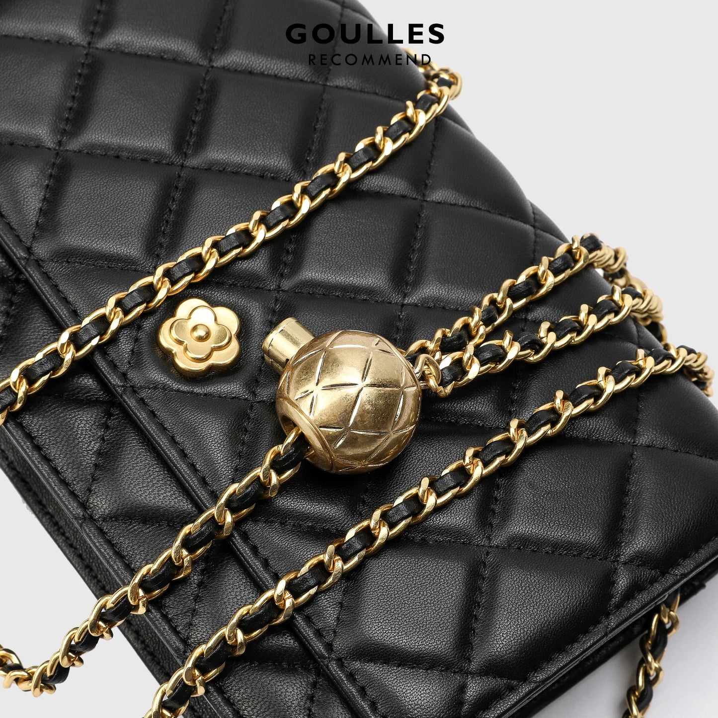 Luxury Geniunie Leather Sheepskin Diamond Lattice Handbag, High Quality Metal Chain Clutch Wallet Purse Shoulder Bags for Women