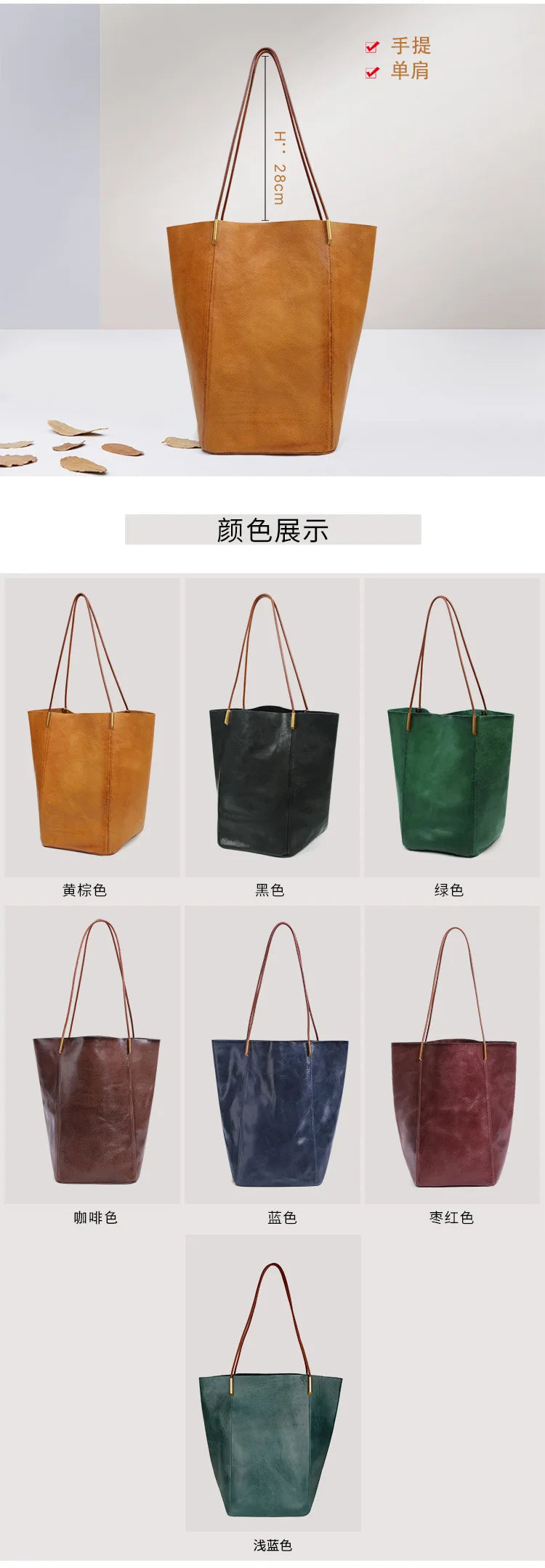 GOSLOON-198 Luxury Genuine Leather Women Shoulder Bags Large Capacity Female Totes Bag Original Leather Lady Handbag Casual