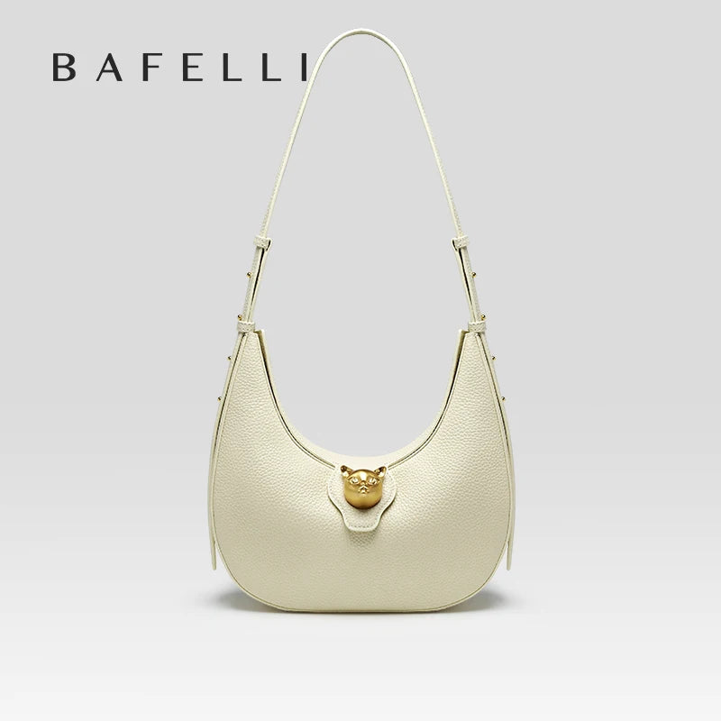 BAFELLI 2024 WOMEN'S BAG LUXURY BRAND GENUINE LEATHER CAT FASHION FEMALE TRENDING ORIGINAL PURSE DESIGNER LADY SHOULDER HANDBAGS