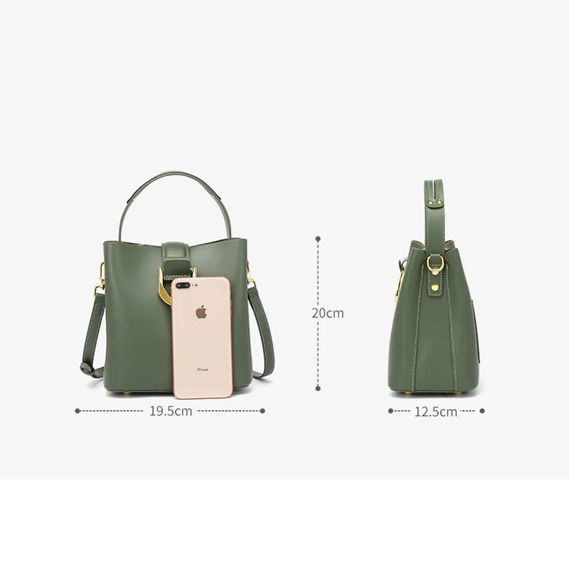 Fashionable Women's Bag, luxurious Handbag, leather Casual Crossbody Bag, High-Quality Shoulder Bag, Bucket Bag