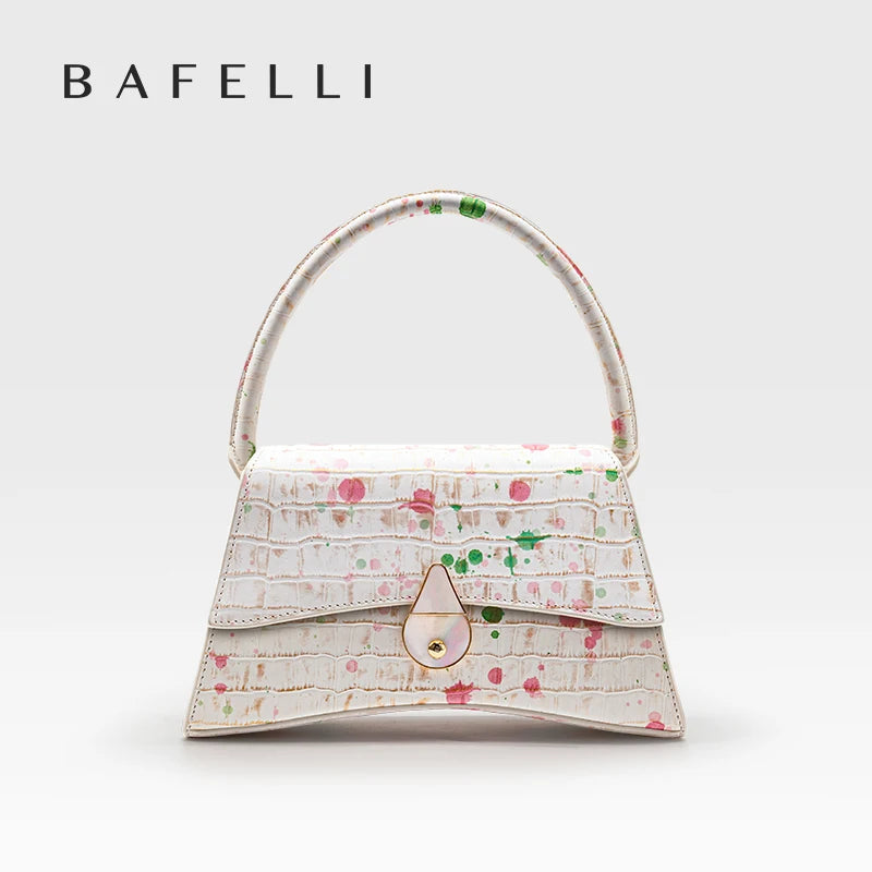 BAFELLI 2024 NEW WOMEN'S HANDBAG K GOLD LUXURY BRAND FASHION PURSE ORIGINAL STYLE DESIGNER BAGS FEMALE EVENING DRESS SHOULDER