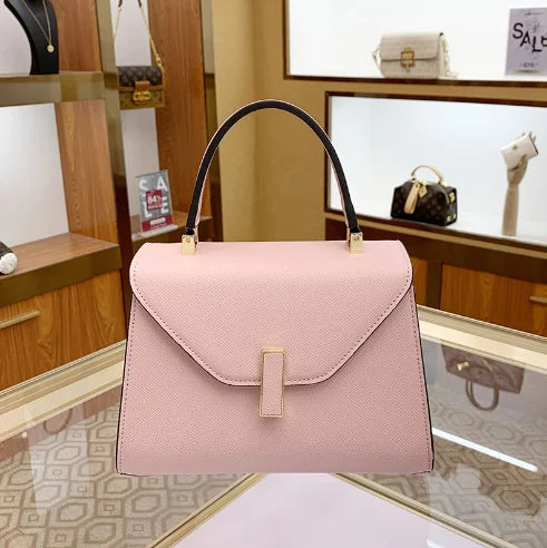 2024 Hot Black Leather Women's Ladies Square Handbag Luxury Brand Designer Trendy Replica Shoulder Crossbody Messenger Bag