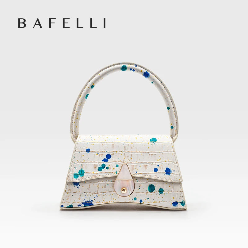 BAFELLI 2024 NEW WOMEN'S HANDBAG K GOLD LUXURY BRAND FASHION PURSE ORIGINAL STYLE DESIGNER BAGS FEMALE EVENING DRESS SHOULDER