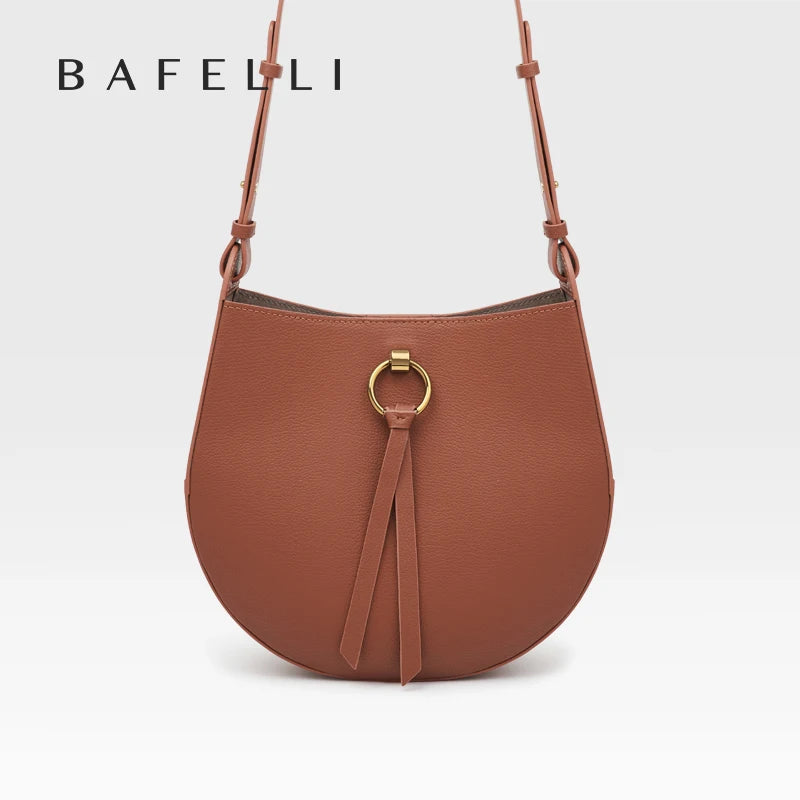 CLASSIC 2023 WOMEN'S BAG BAFELLI BRAND BACKPACK STYLISH FEMALE SHOULDER CROSSBODY SADDLE VINTAGE STYLE LEATHER PURSE RETRO