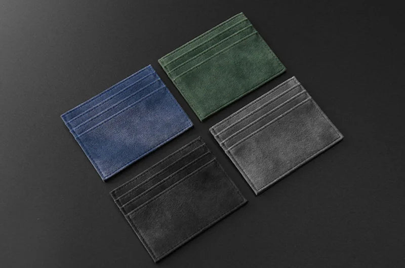 ALCANTARA Card Holder Women & Man Turn fur Luxury Artificial Leather Slim Card Wallet Small Thin Card Package