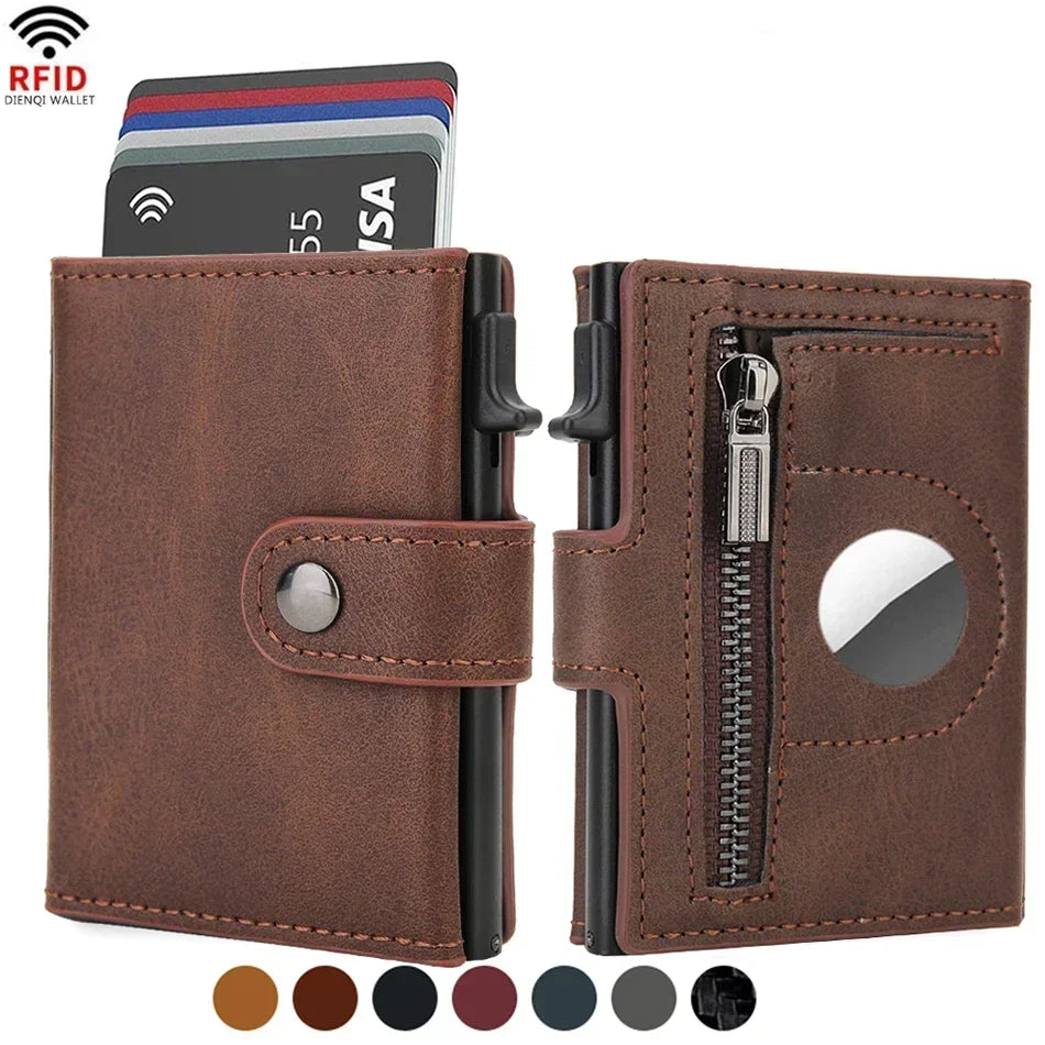 Airtag Wallet Rfid Credit Card Holder Men Wallets Trifold Luxury Slim Air Tag Tracker Minimalist Cardholder Case Presents Choice