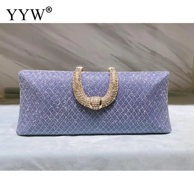 YYW Evening Bags For Women Fashion Gold Luxury Clutches And Purse Chain Shoulder Bags Handbags Banquet Glitter Clutch Sac A Main