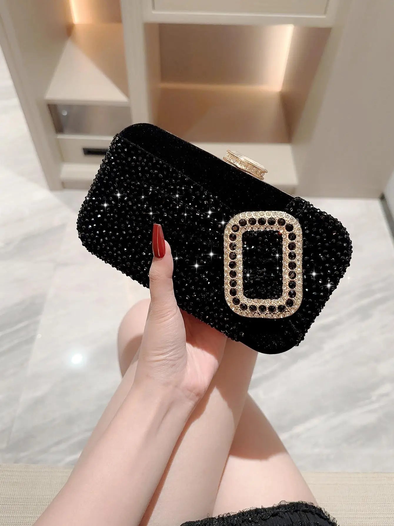 Elegant Sexy Red Women Luxury Special Crystals Beaded Evening Clutch Bags Bride Wedding Party Handbag Beaded 2024 New