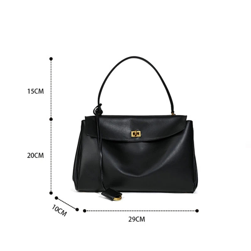 2024 Luxury Brand Rodeo Woman Bags Autumn Winter Genuine Leather Women Totes Fashion Gold Buckle Women Shoulder HandBags