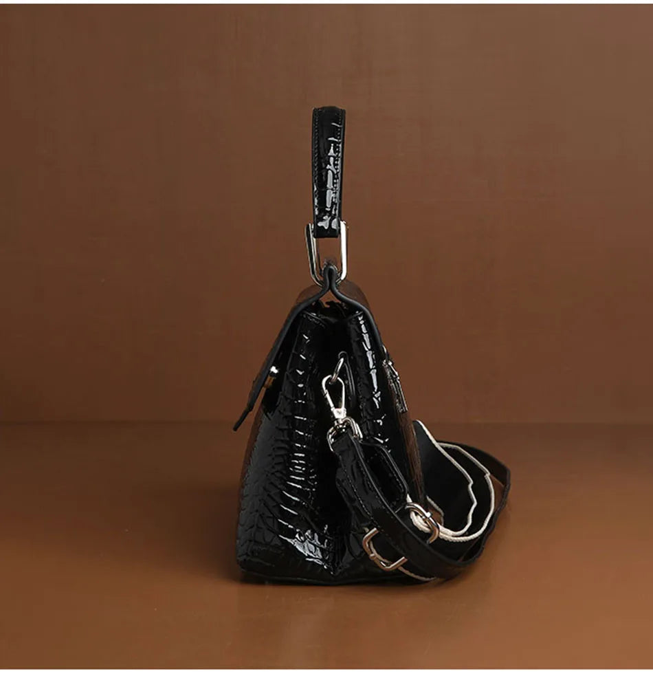 Crocodile Pattern Genuine leather Women's Bag 2024 New Versatile Crossbody Bag Shoulder Bag luxury Handbag Fashion Bag