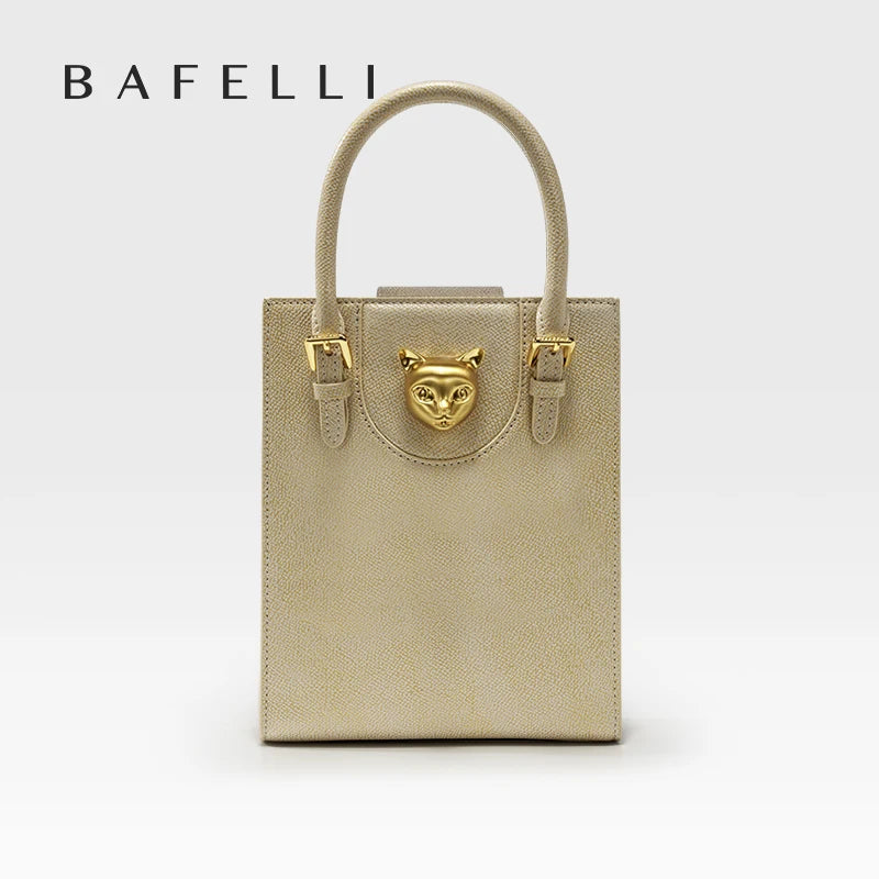 BAFELLI 2024 NEW WOMEN'S HANDBAG CAT LUXURY BRAND DESIGNER ORIGINAL STYLE TRENDING SHOULDER CASUAL BAGS MINI TOTE CROSSBODY