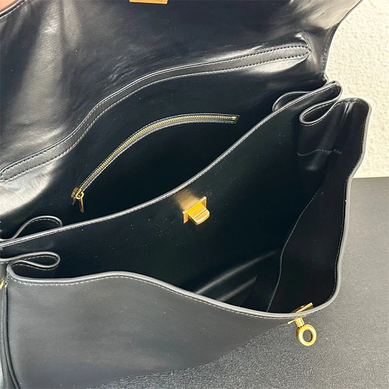 2024 New Style Luxury Cowhide Leather Handbag Man Bag Designer Casual Tote Bag High Quality High-end Large Capacity Women Bag