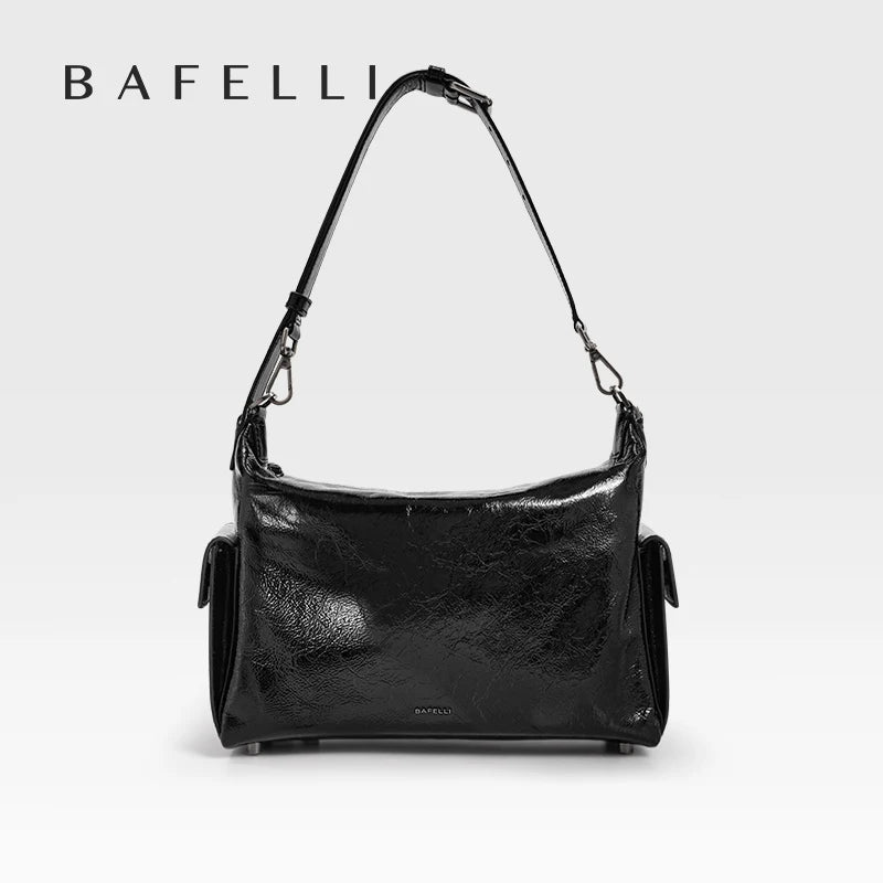 BAFELLI 2024 NEW WOMEN'S TOTE BAG UNISEX LARGE TRAVEL GENUINE LEATHER DESIGNER LUXURY BRAND CROSSBODY CASUAL BAGS FASHION