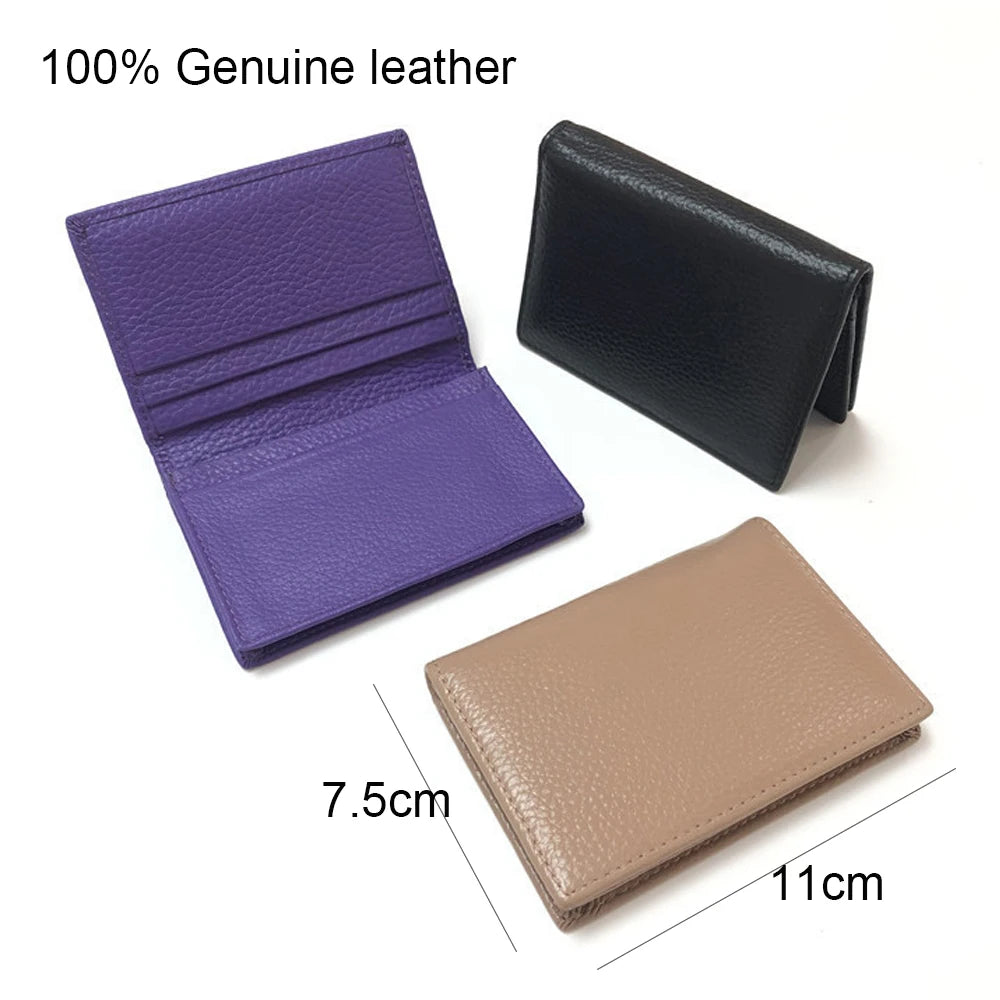 Genuine Leather Business Card Holder Luxury Engrave Letters Logo Cowhide Card Case Japan Personalize Mini Wallet For Men Women