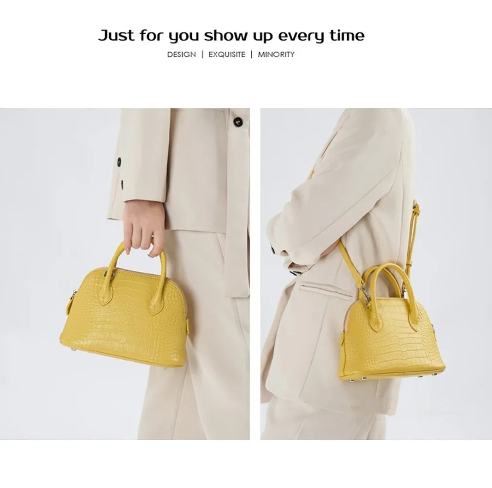 Crocodile Pattern Leather Purses Women's Handbags Small Shoulder Crossbody Bag Girls Luxury Fashion Portable Shell Bags