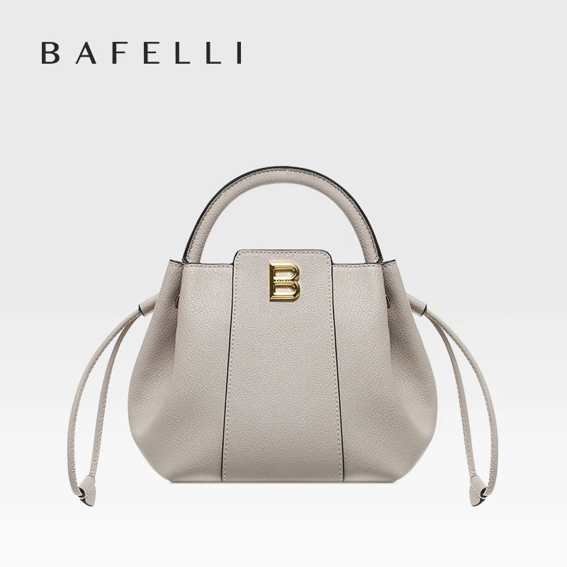 BAFELLI 2023 WOMEN'S HANDBAG BUCKET BAG FASHION LEATHER STYLISH SHOULDER LUXURY BRAND FEMALE DESIGNER PURSE CLASSIC