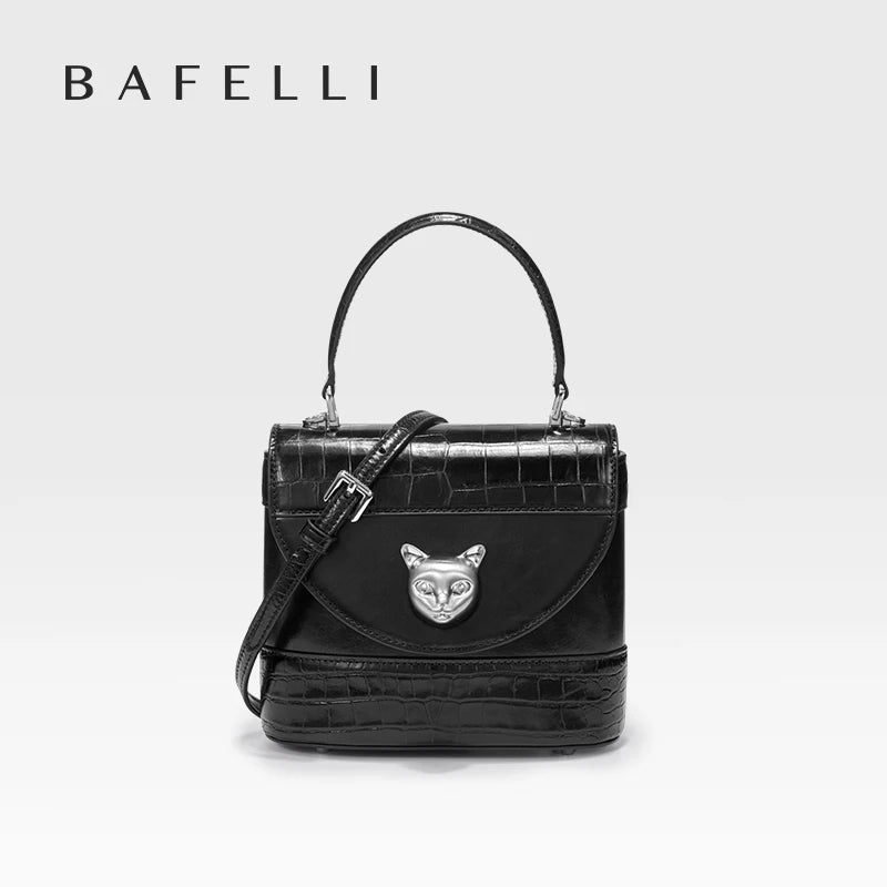 BAFELLI HANDBAG 2024 WOMEN'S NEW LEATHER PURSE EVENING DESIGNER BUCKET CAT LUXURY BRAND FASHION BUSINESS CASUAL BAGS