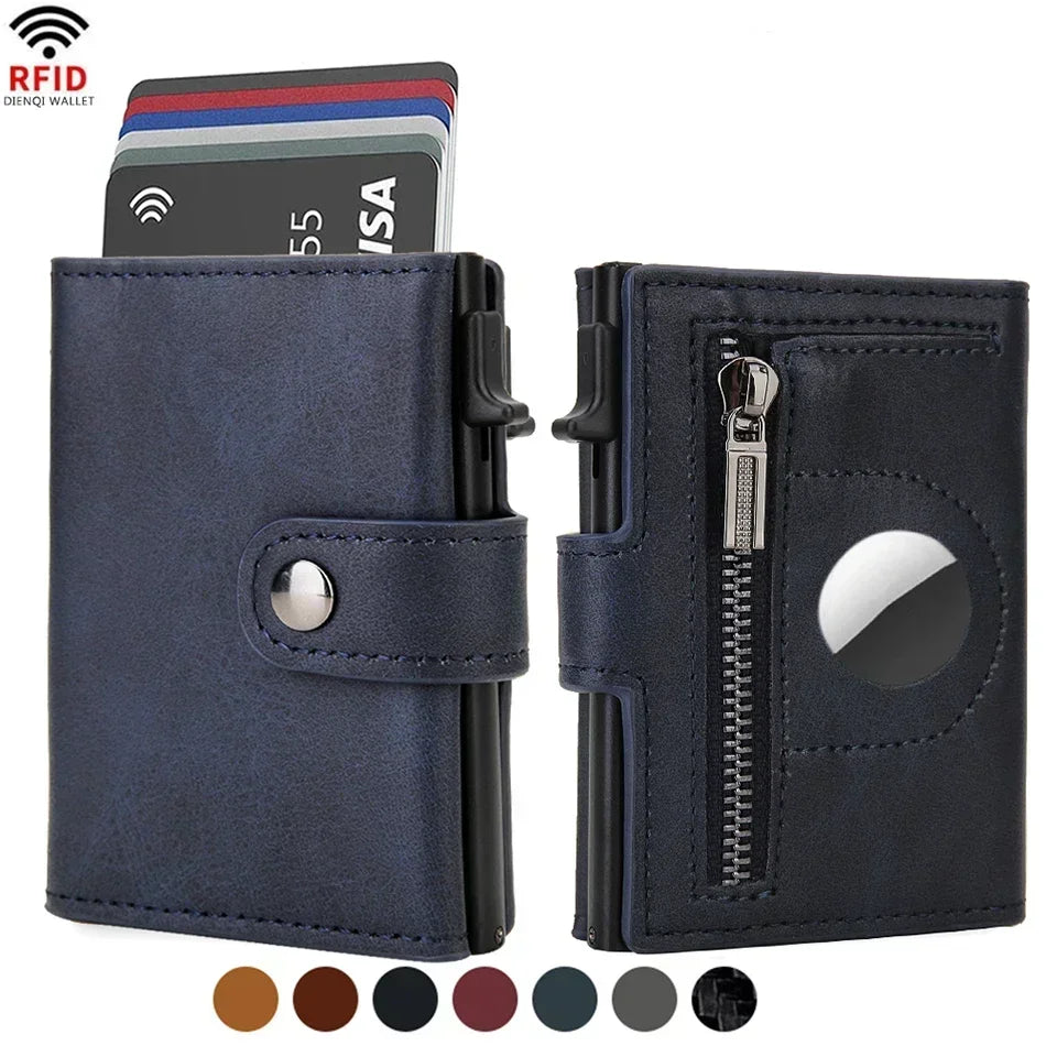 Airtag Wallet Rfid Credit Card Holder Men Wallets Trifold Luxury Slim Air Tag Tracker Minimalist Cardholder Case Presents Choice