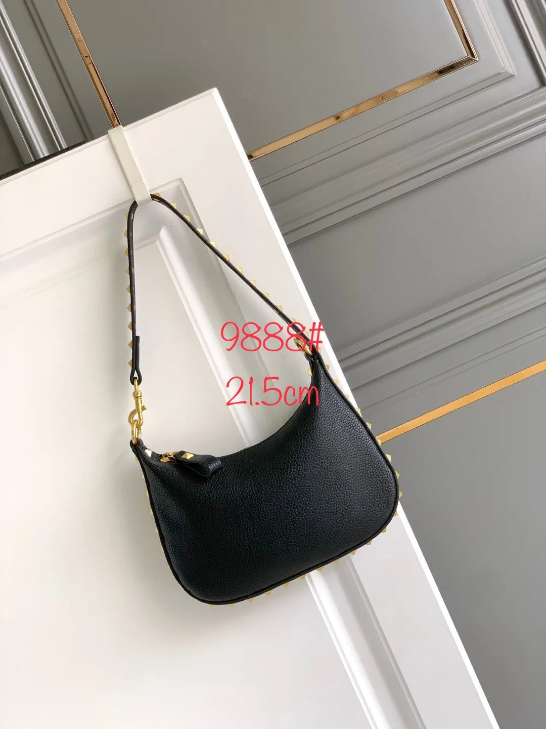 Handbags for Women 2024 Gold Luxury Designer Stud Hobo Bags Shape Rivet Soft Evenlope Bag Small Shoulder Silver Evening Clutch